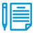 blue and white documents icon