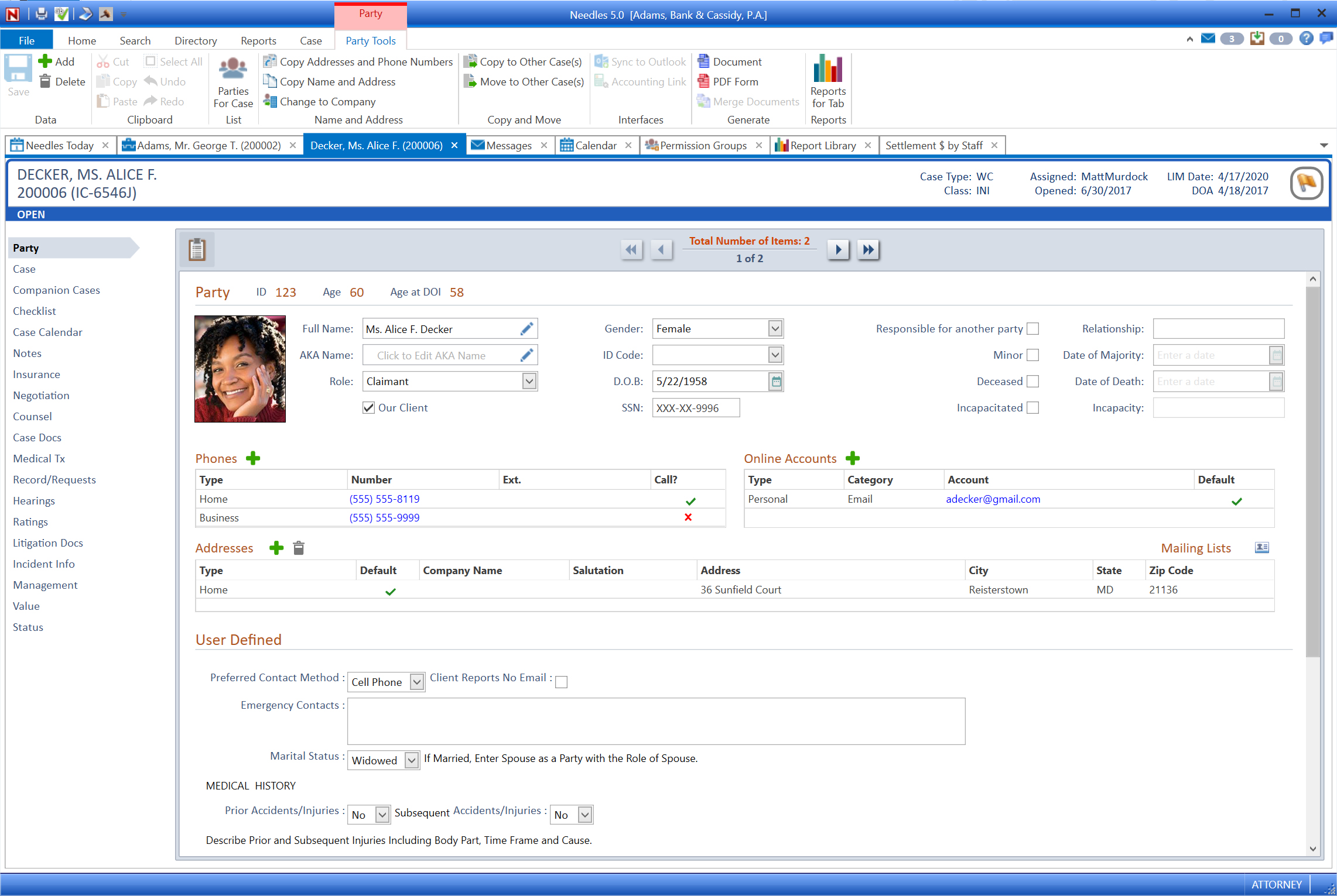 Free Trial Needles Case Management Software